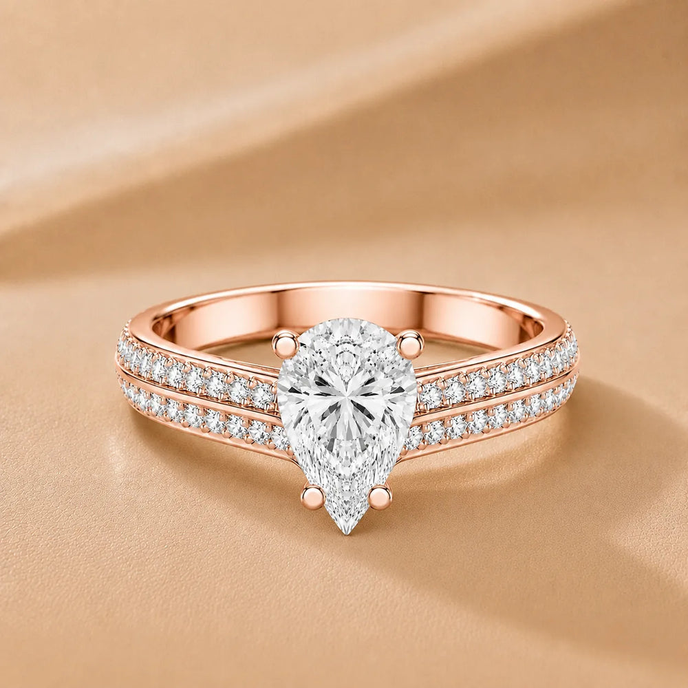 Serene Ring with Side Stone