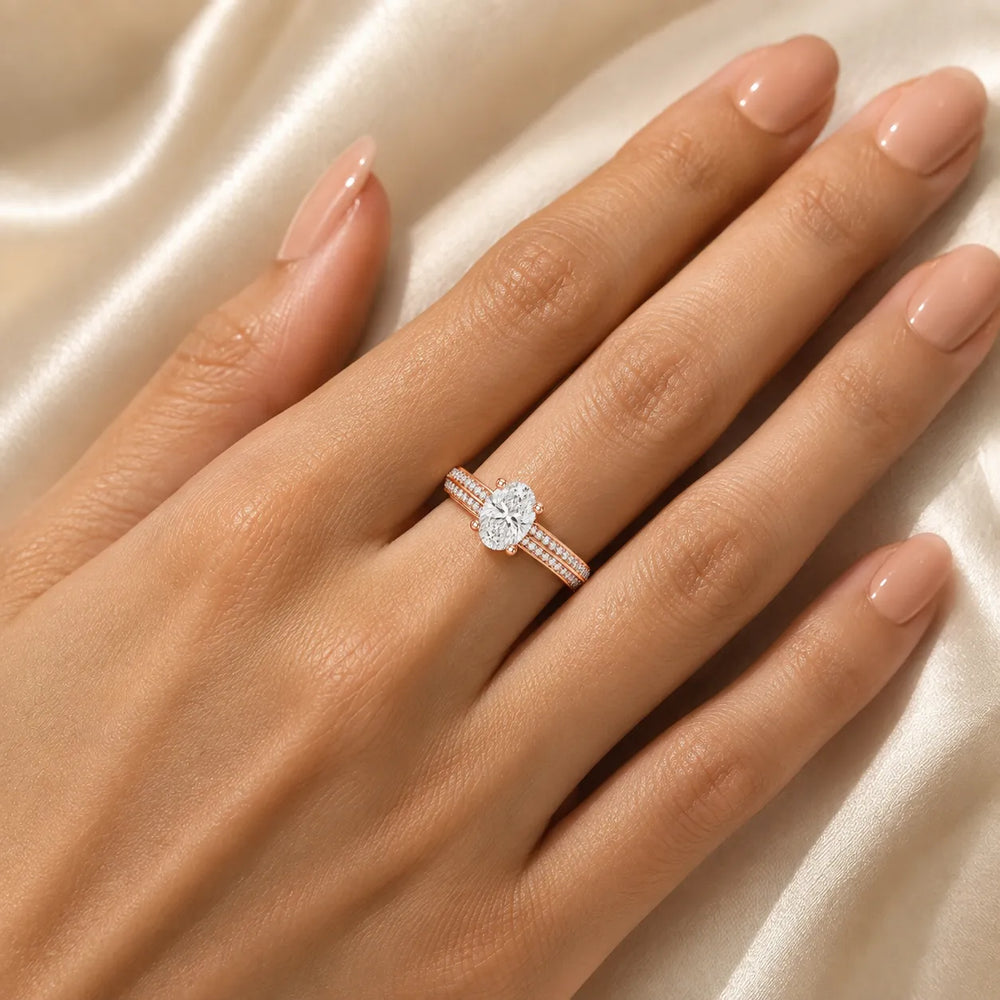Serene Ring with Side Stone