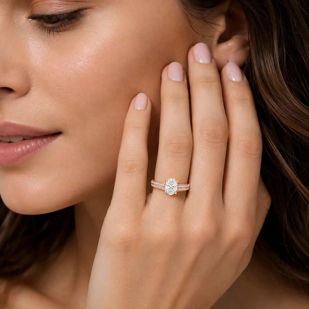 Serene Ring with Side Stone