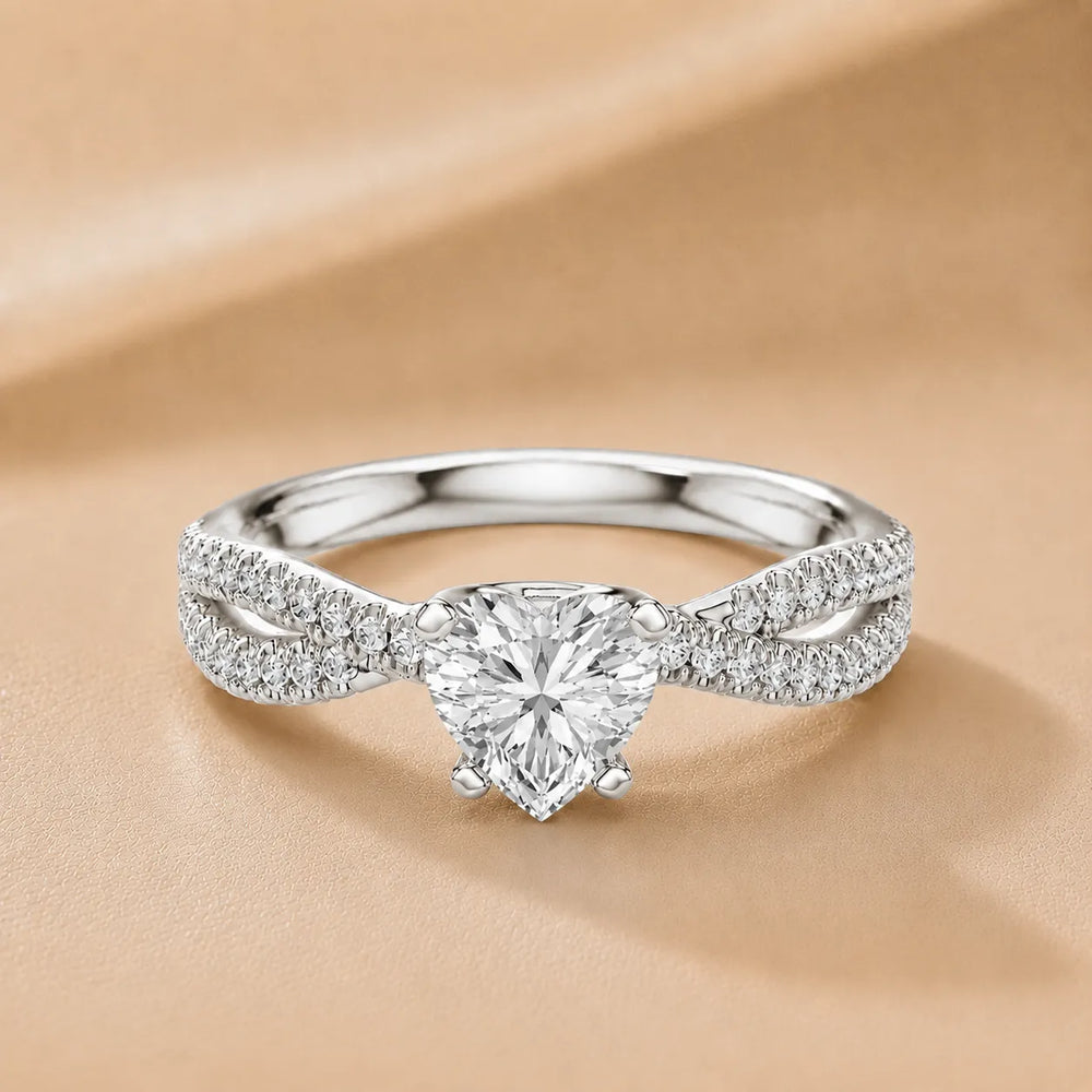 Serenity Knot Ring with Round Diamond