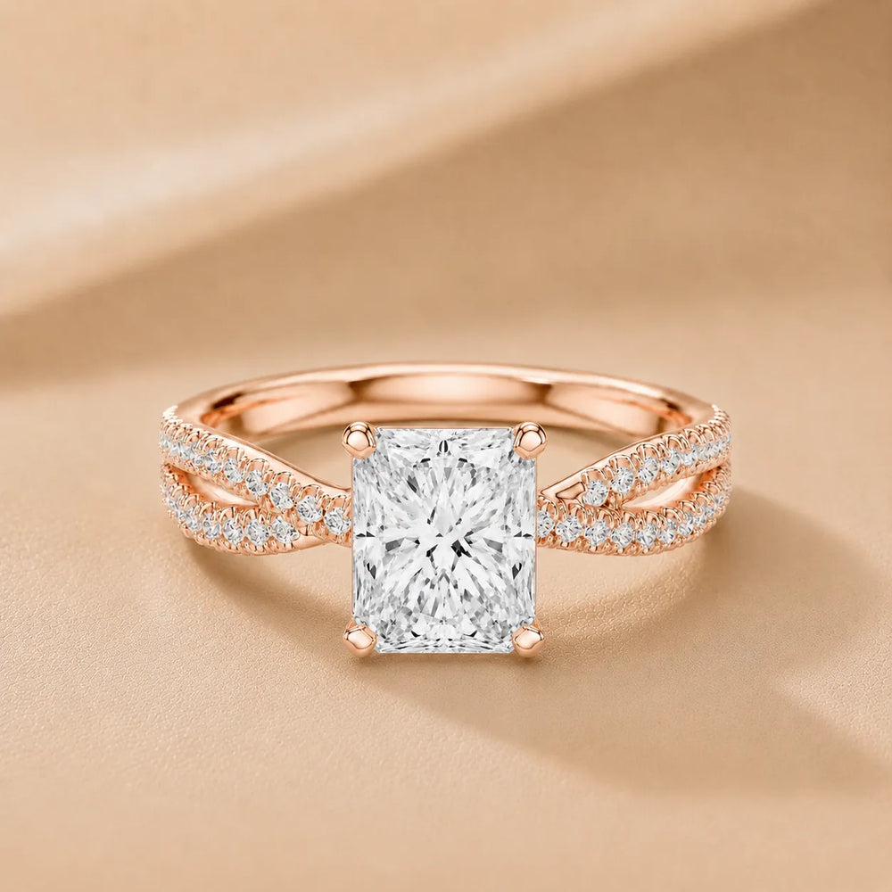 Serenity Knot Ring with Round Diamond