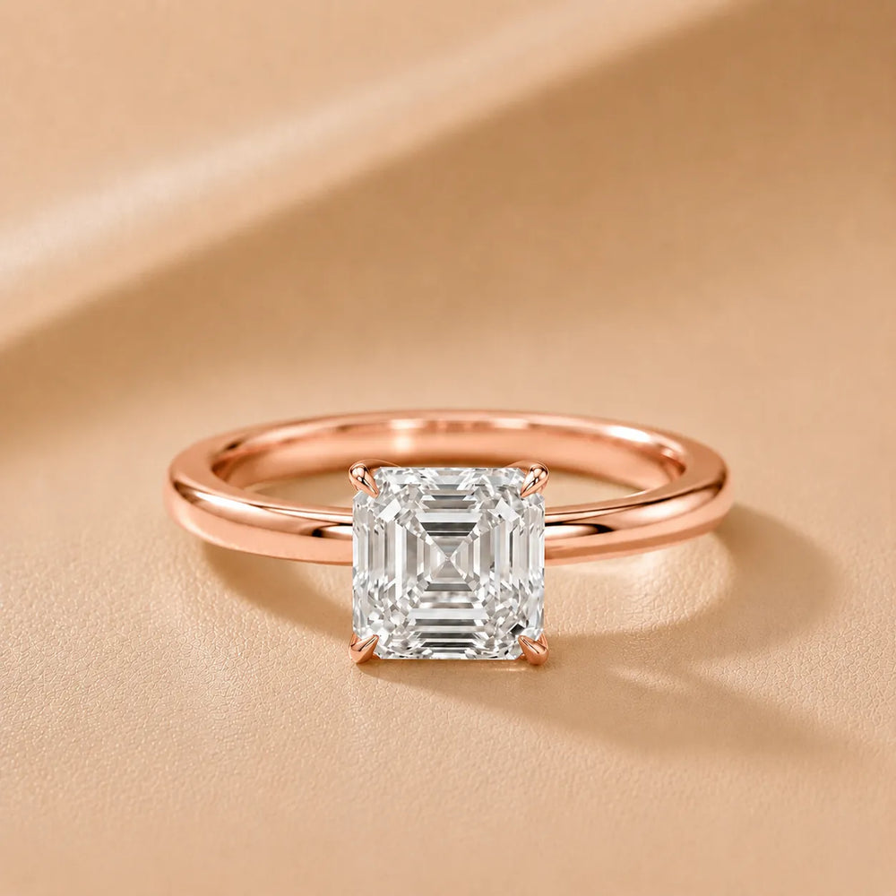 Serena Blossom Solitaire Round Diamond Engagement Ring