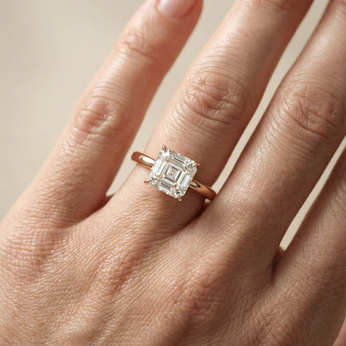 Serena Blossom Solitaire Round Diamond Engagement Ring