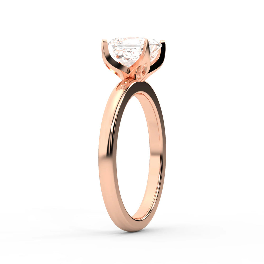 Serena Blossom Solitaire Round Diamond Engagement Ring
