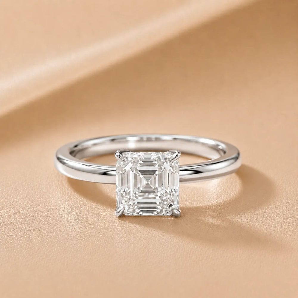 Serena Blossom Solitaire Round Diamond Engagement Ring