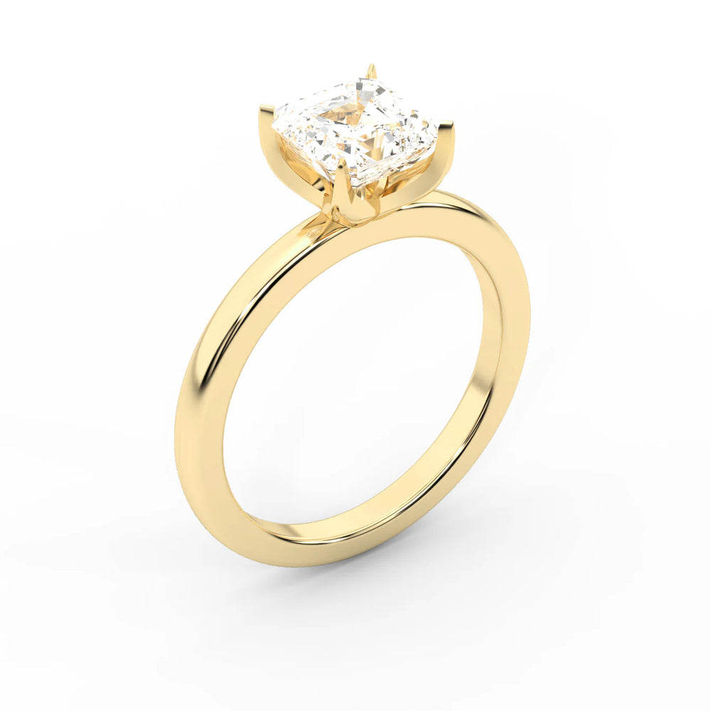 Serena Blossom Solitaire Round Diamond Engagement Ring