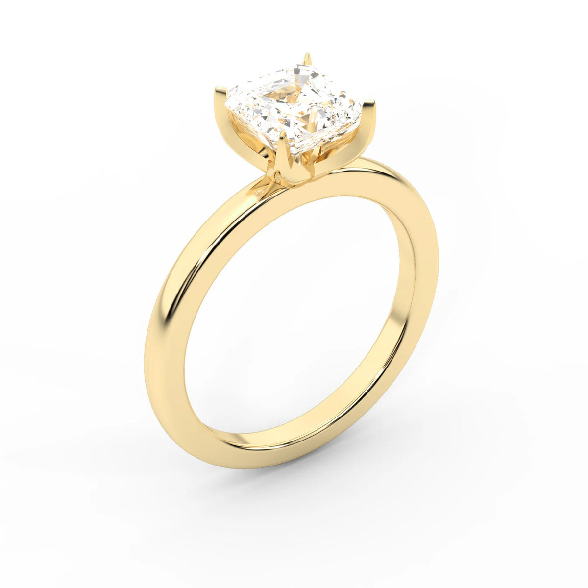 Serena Blossom Solitaire Round Diamond Engagement Ring