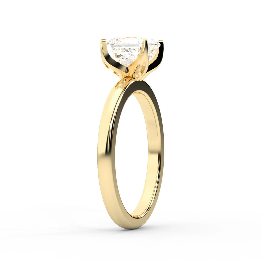 Serena Blossom Solitaire Round Diamond Engagement Ring