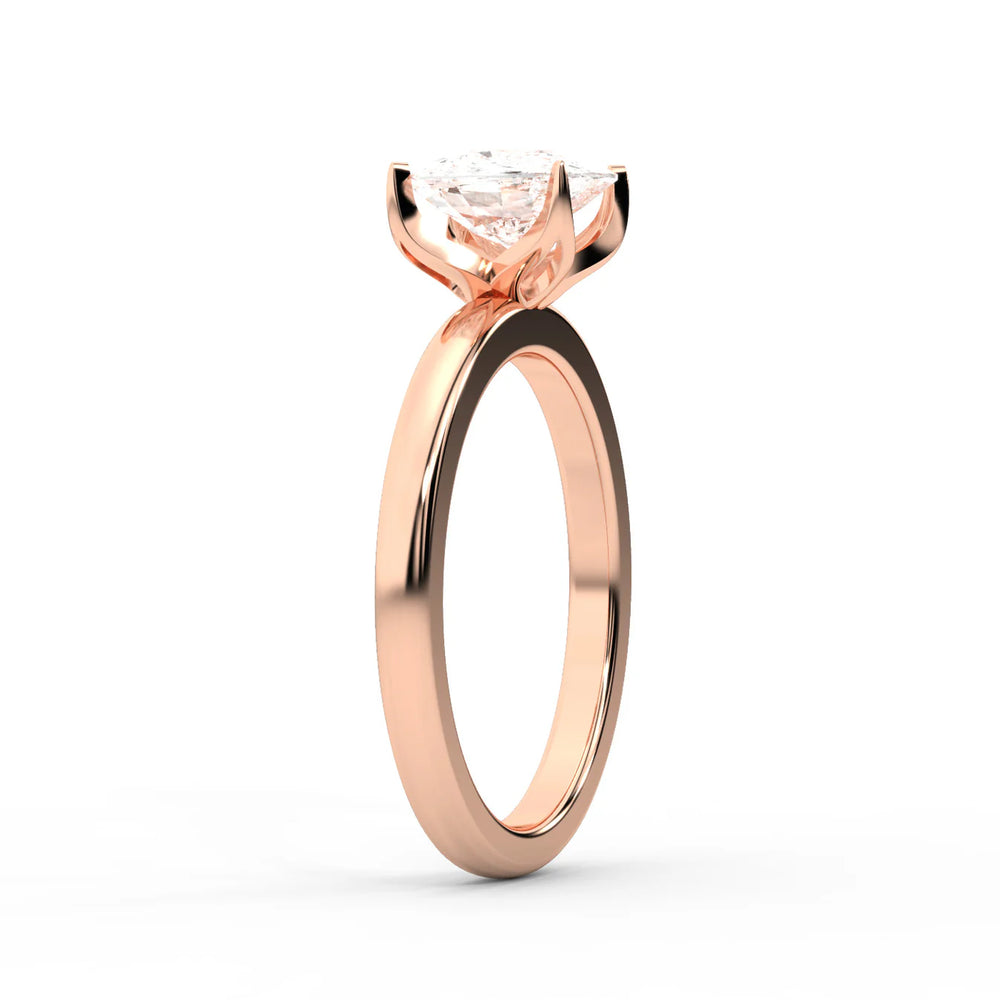 Serena Blossom Solitaire Round Diamond Engagement Ring