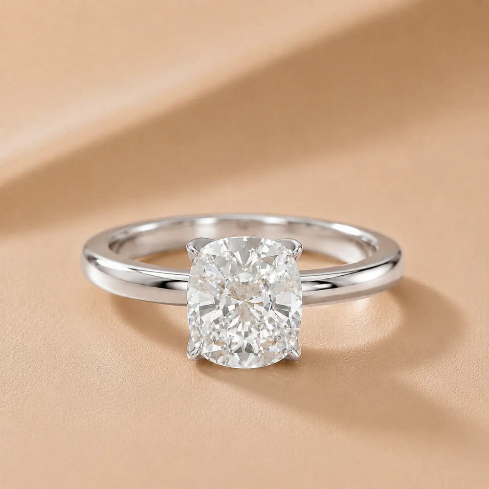 Serena Blossom Solitaire Round Diamond Engagement Ring