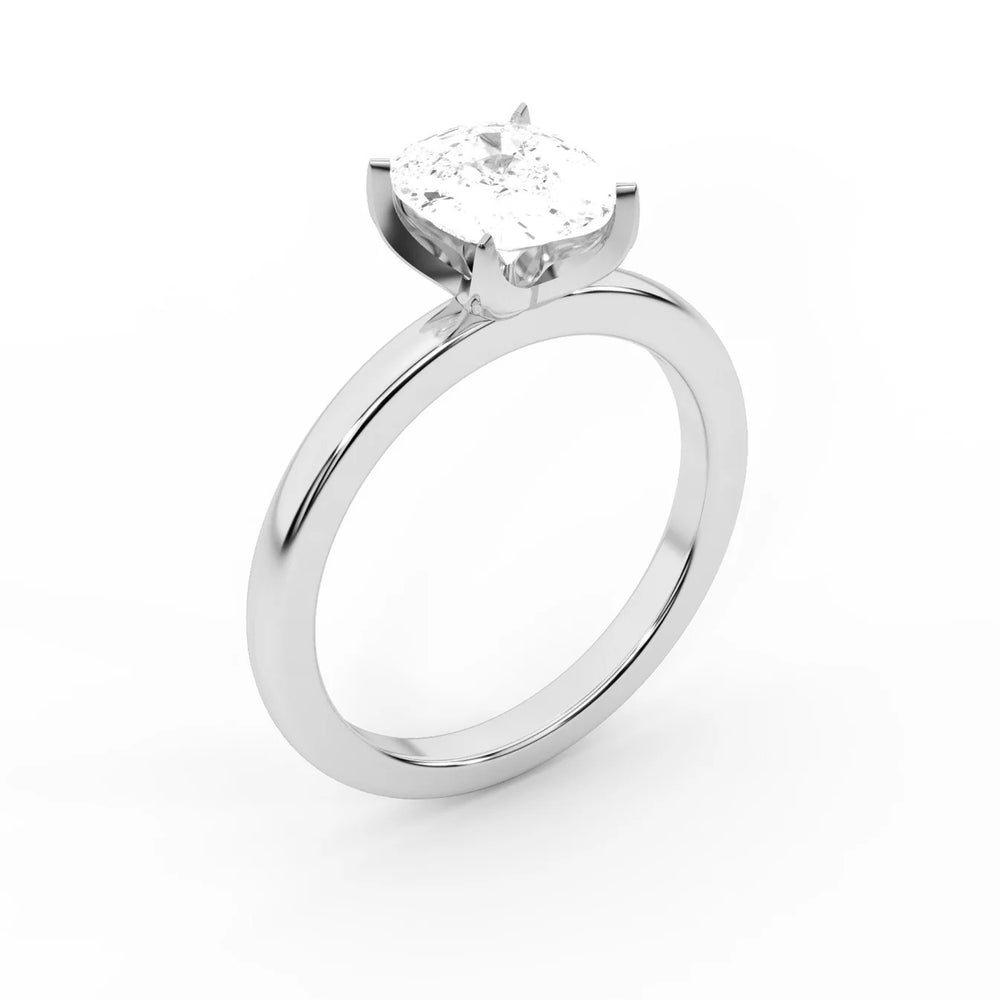 Serena Blossom Solitaire Round Diamond Engagement Ring