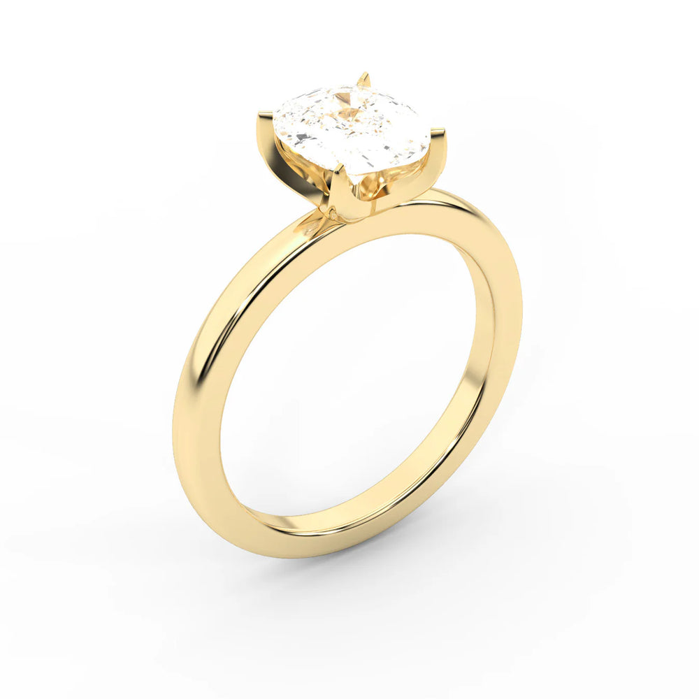 Serena Blossom Solitaire Round Diamond Engagement Ring