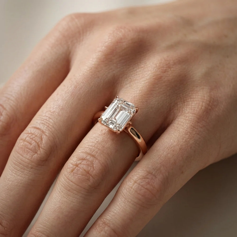 Serena Blossom Solitaire Round Diamond Engagement Ring