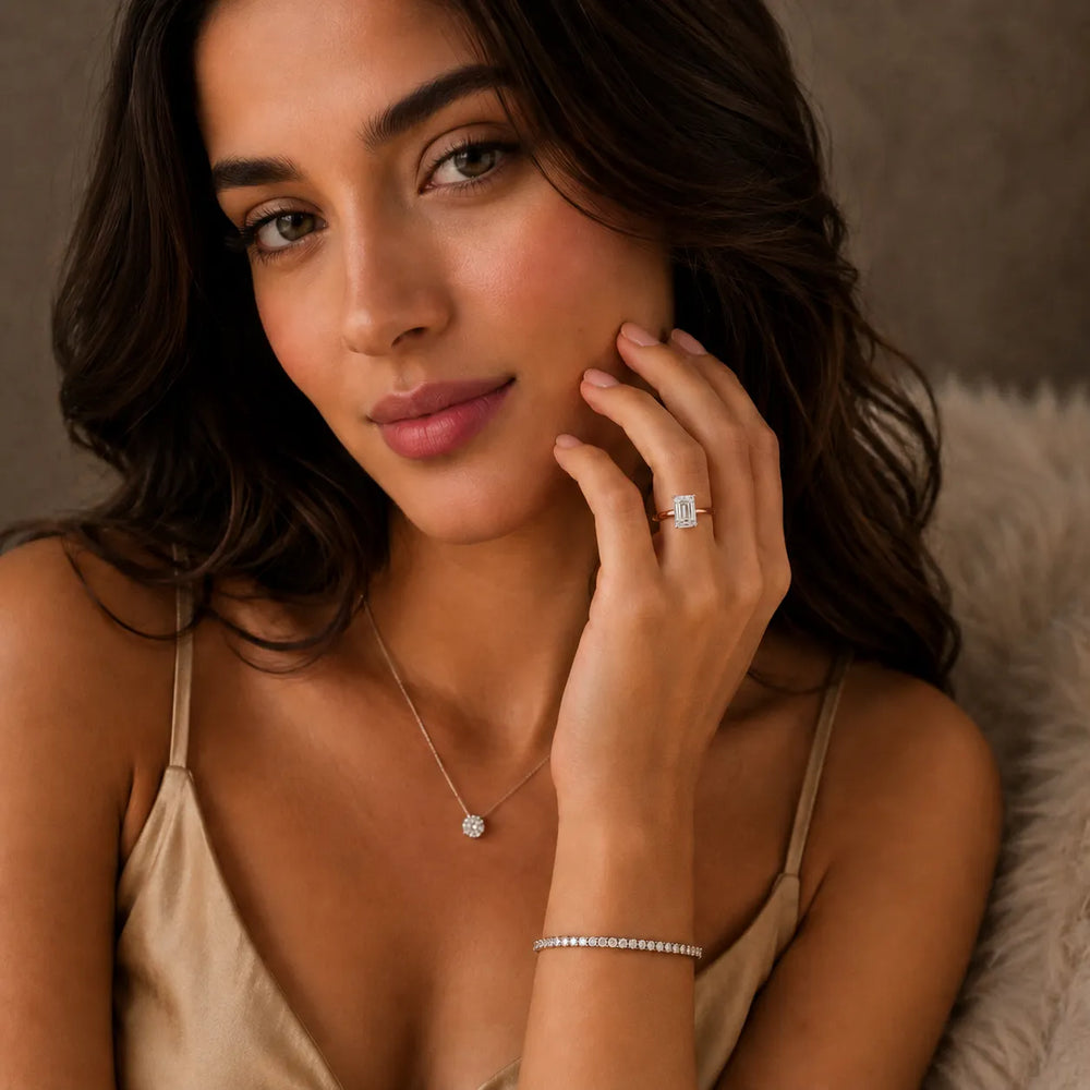 Serena Blossom Solitaire Round Diamond Engagement Ring