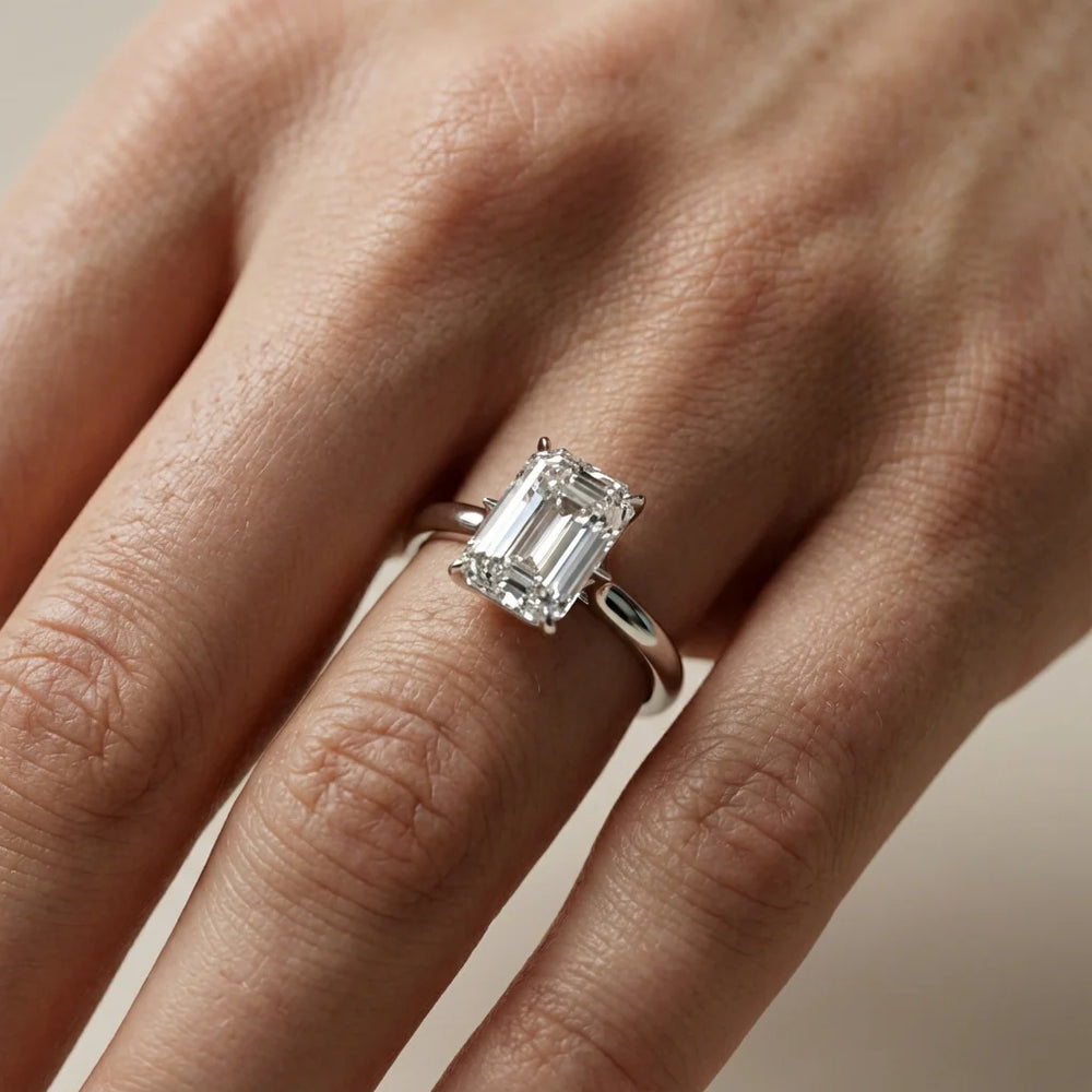 Serena Blossom Solitaire Round Diamond Engagement Ring