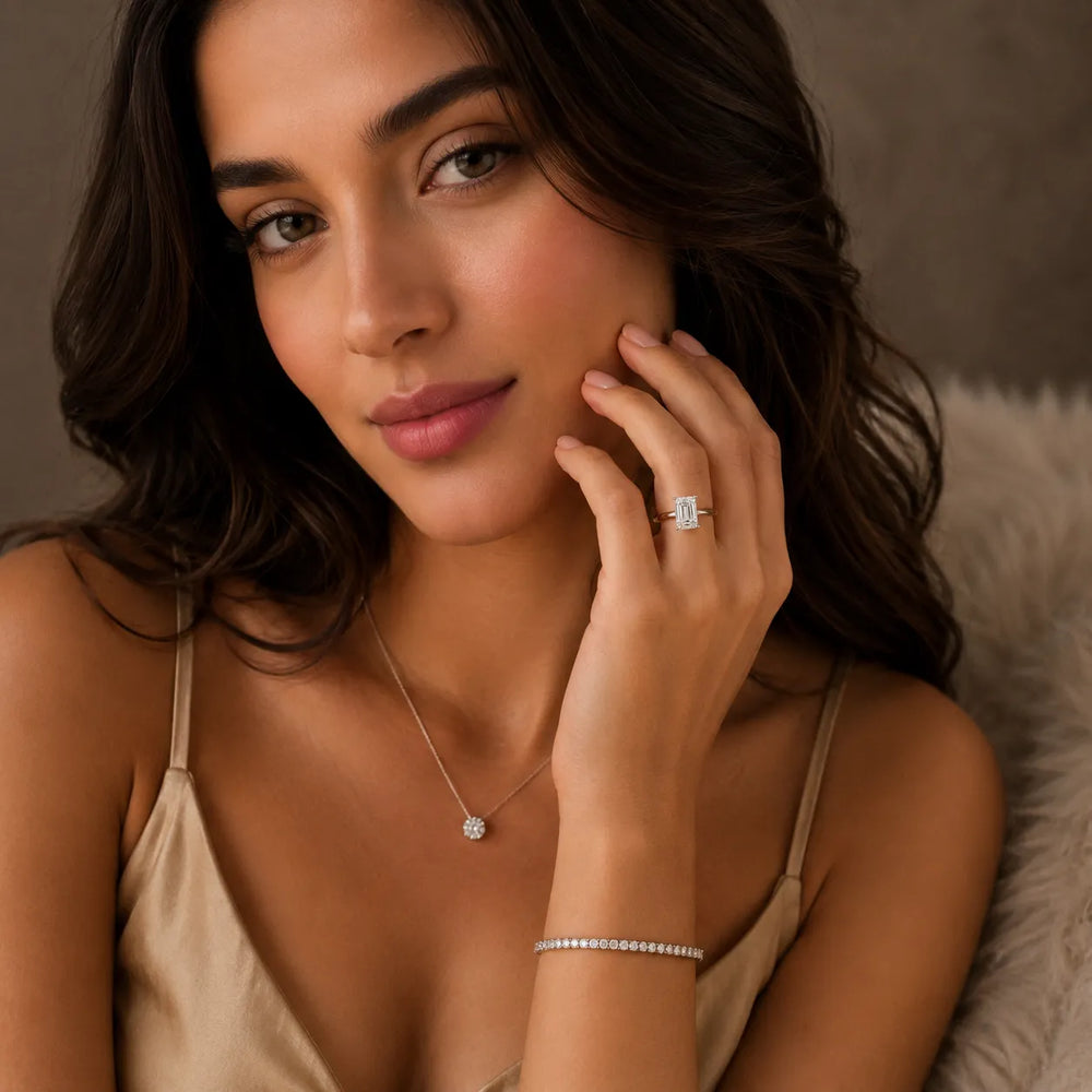Serena Blossom Solitaire Round Diamond Engagement Ring
