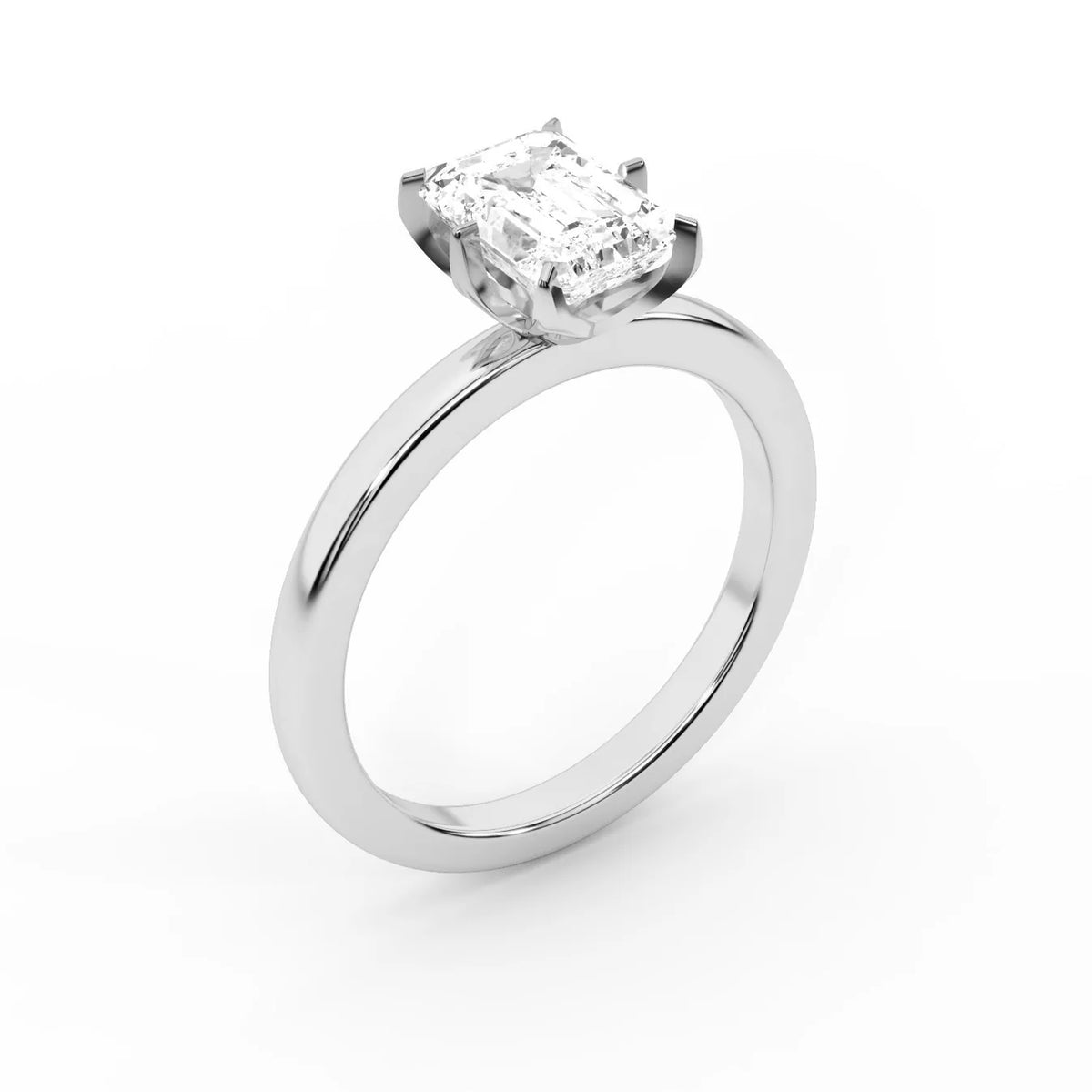 Serena Blossom Solitaire Round Diamond Engagement Ring