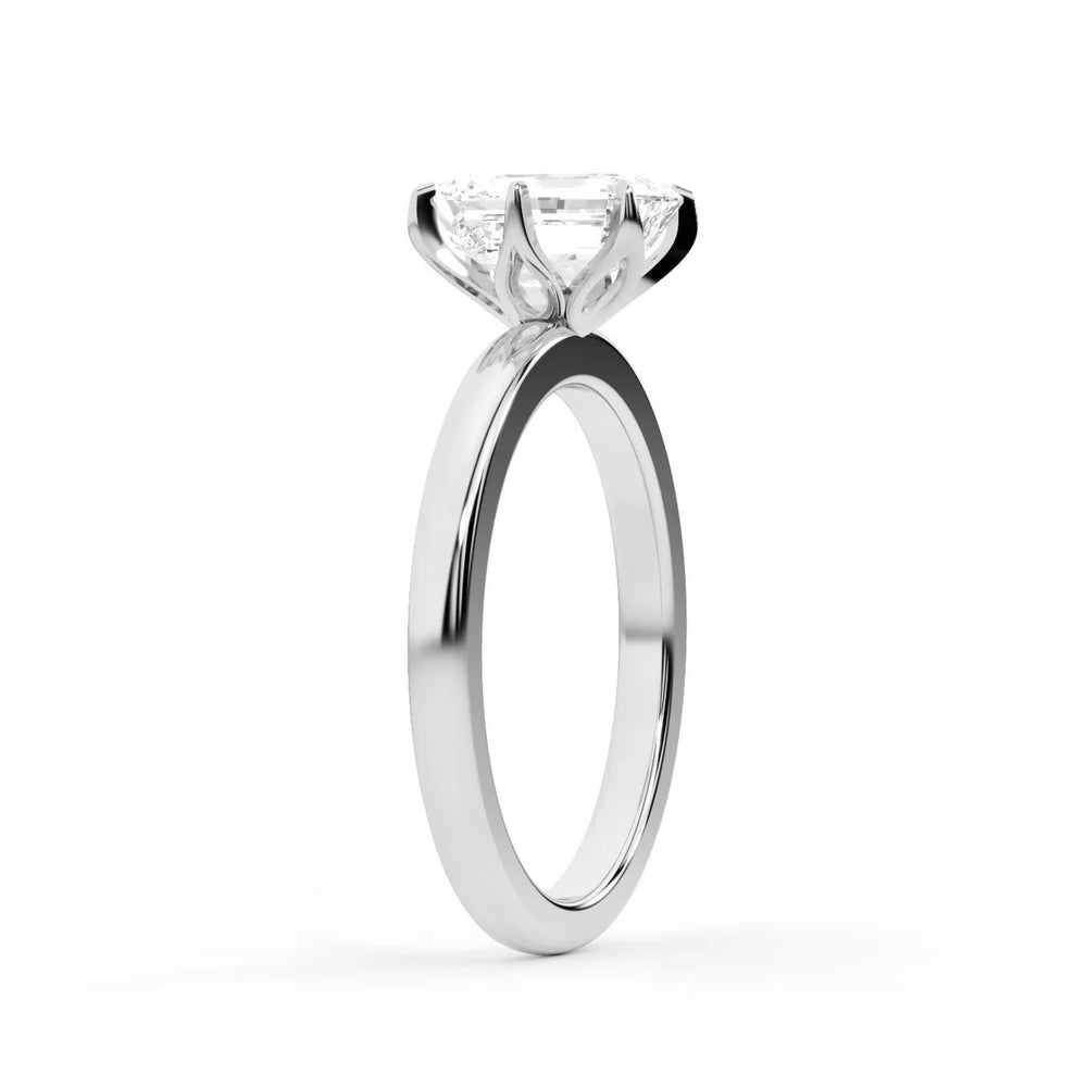 Serena Blossom Solitaire Round Diamond Engagement Ring