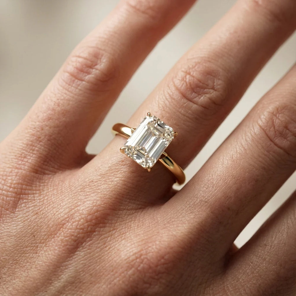 Serena Blossom Solitaire Round Diamond Engagement Ring