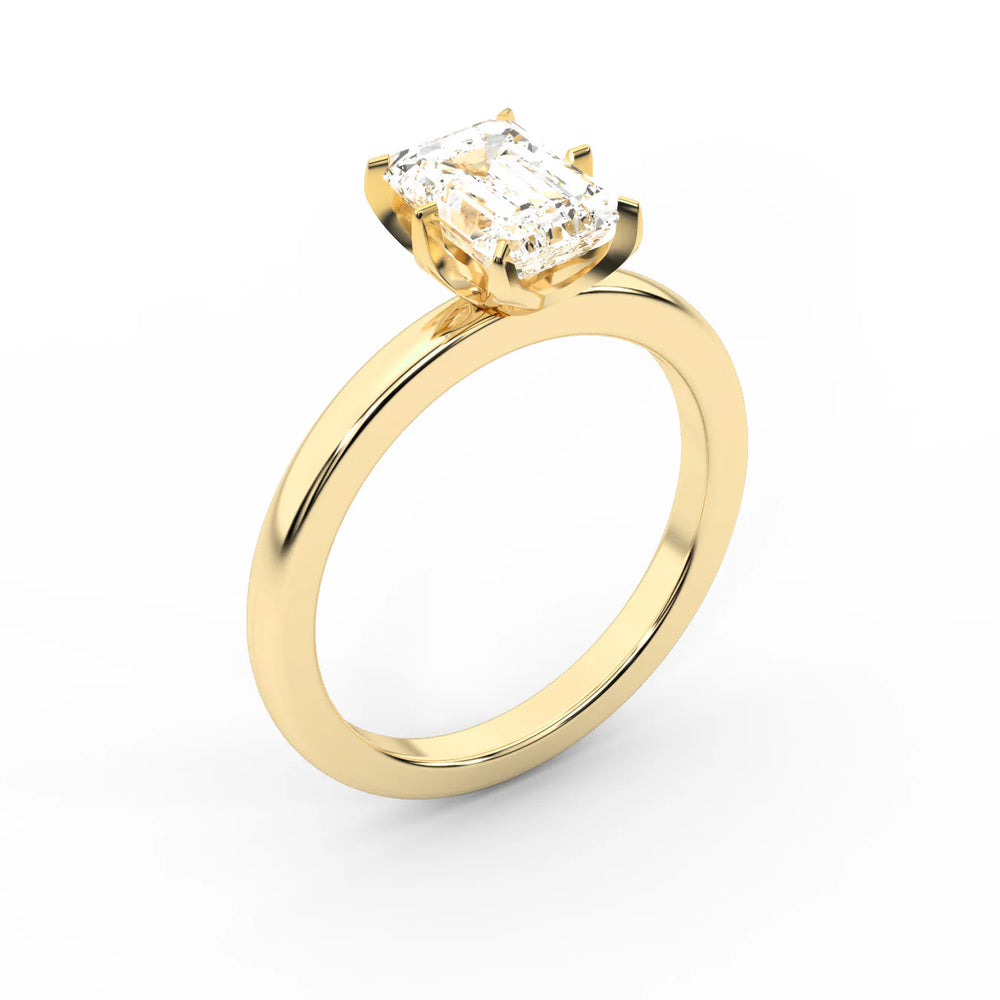 Serena Blossom Solitaire Round Diamond Engagement Ring