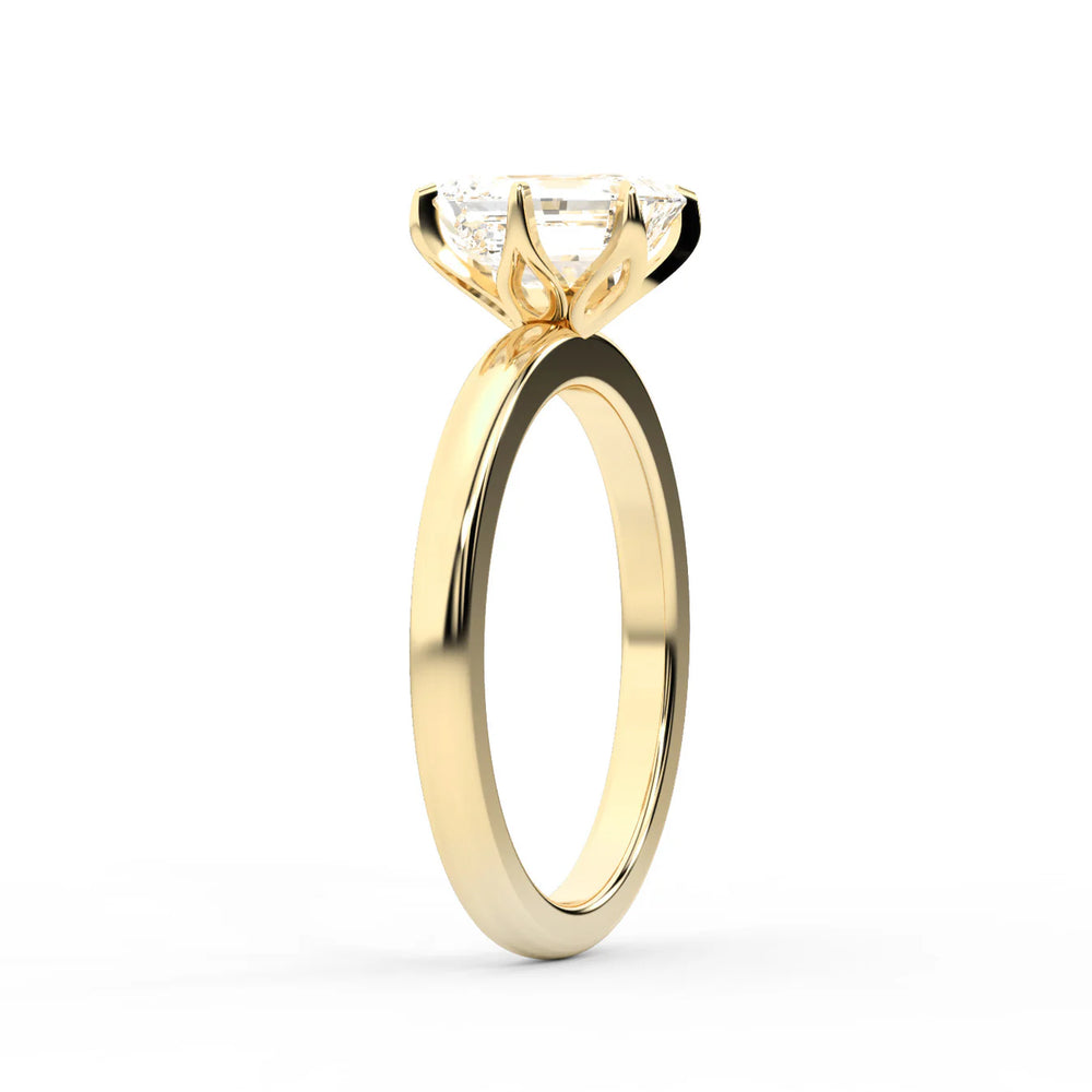 Serena Blossom Solitaire Round Diamond Engagement Ring