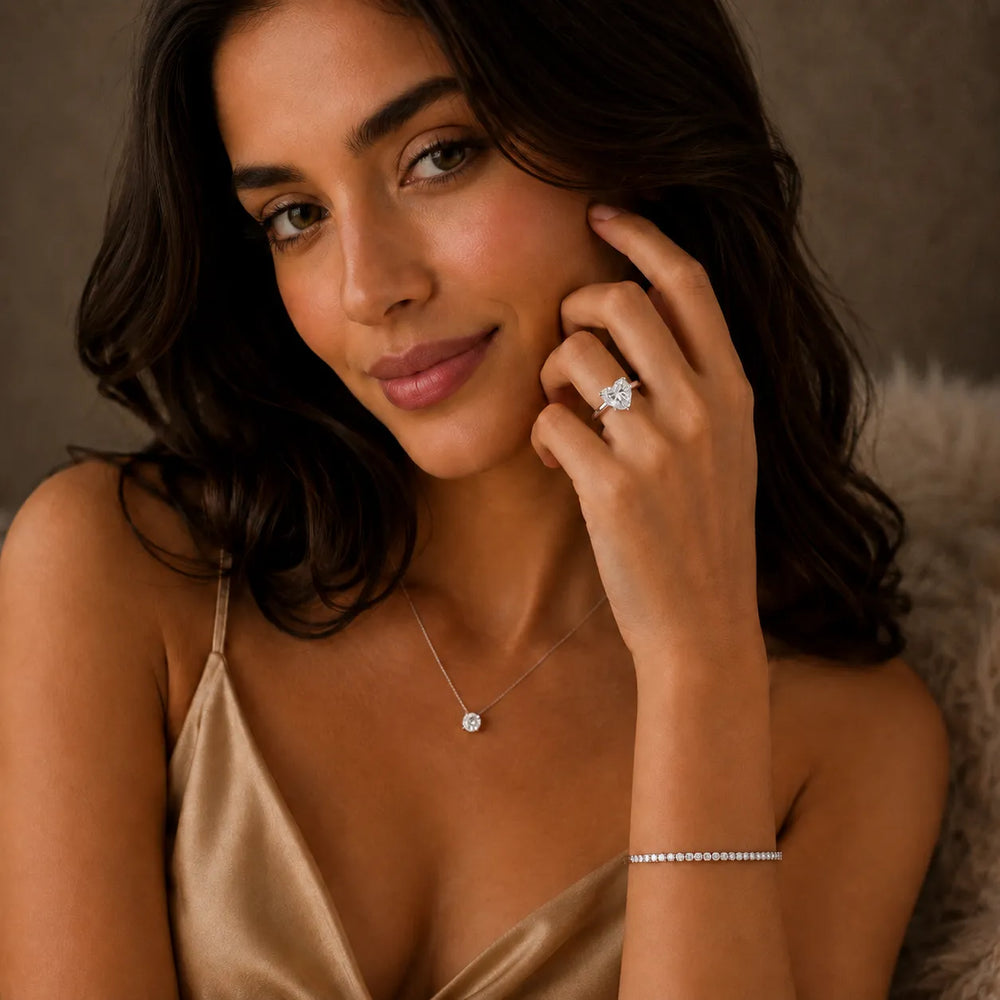 Serena Blossom Solitaire Round Diamond Engagement Ring