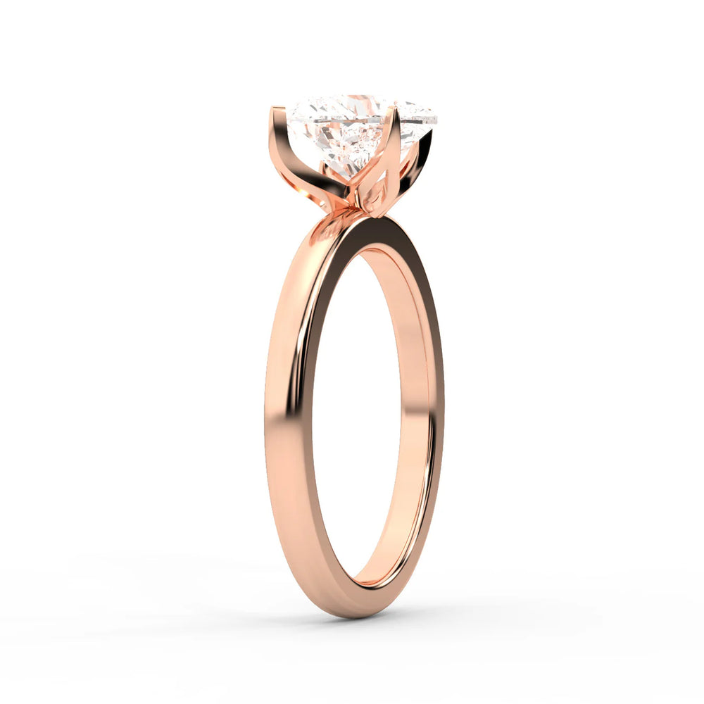 Serena Blossom Solitaire Round Diamond Engagement Ring