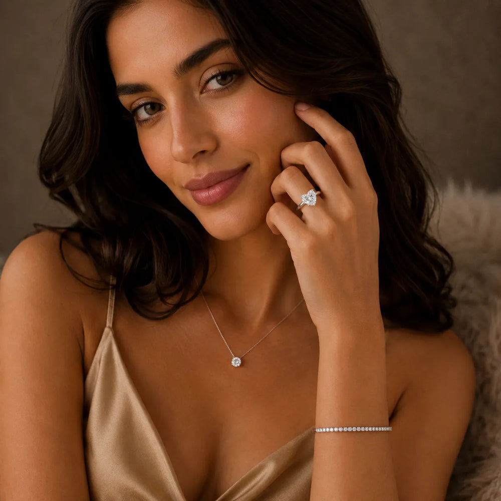 Serena Blossom Solitaire Round Diamond Engagement Ring