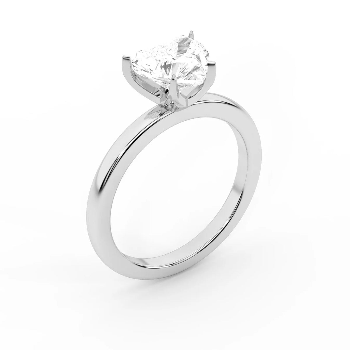 Serena Blossom Solitaire Round Diamond Engagement Ring