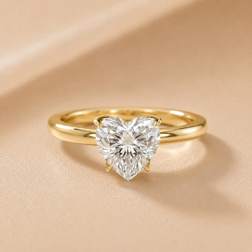 Serena Blossom Solitaire Round Diamond Engagement Ring