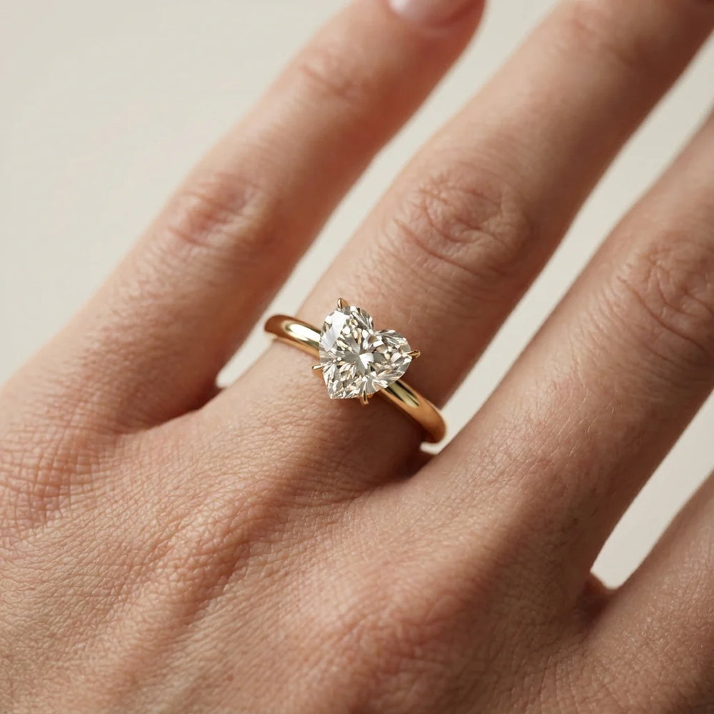 Serena Blossom Solitaire Round Diamond Engagement Ring