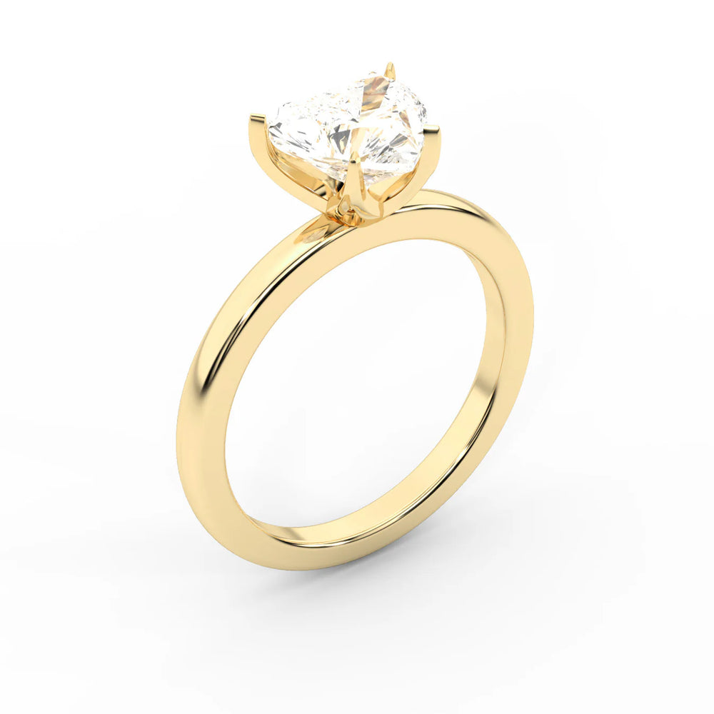 Serena Blossom Solitaire Round Diamond Engagement Ring