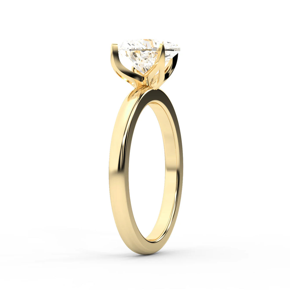 Serena Blossom Solitaire Round Diamond Engagement Ring