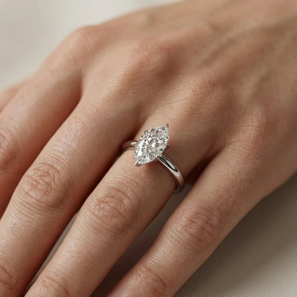 Serena Blossom Solitaire Round Diamond Engagement Ring
