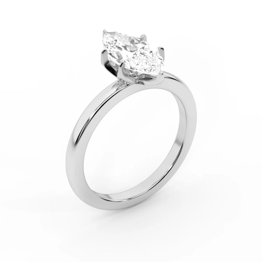 Serena Blossom Solitaire Round Diamond Engagement Ring