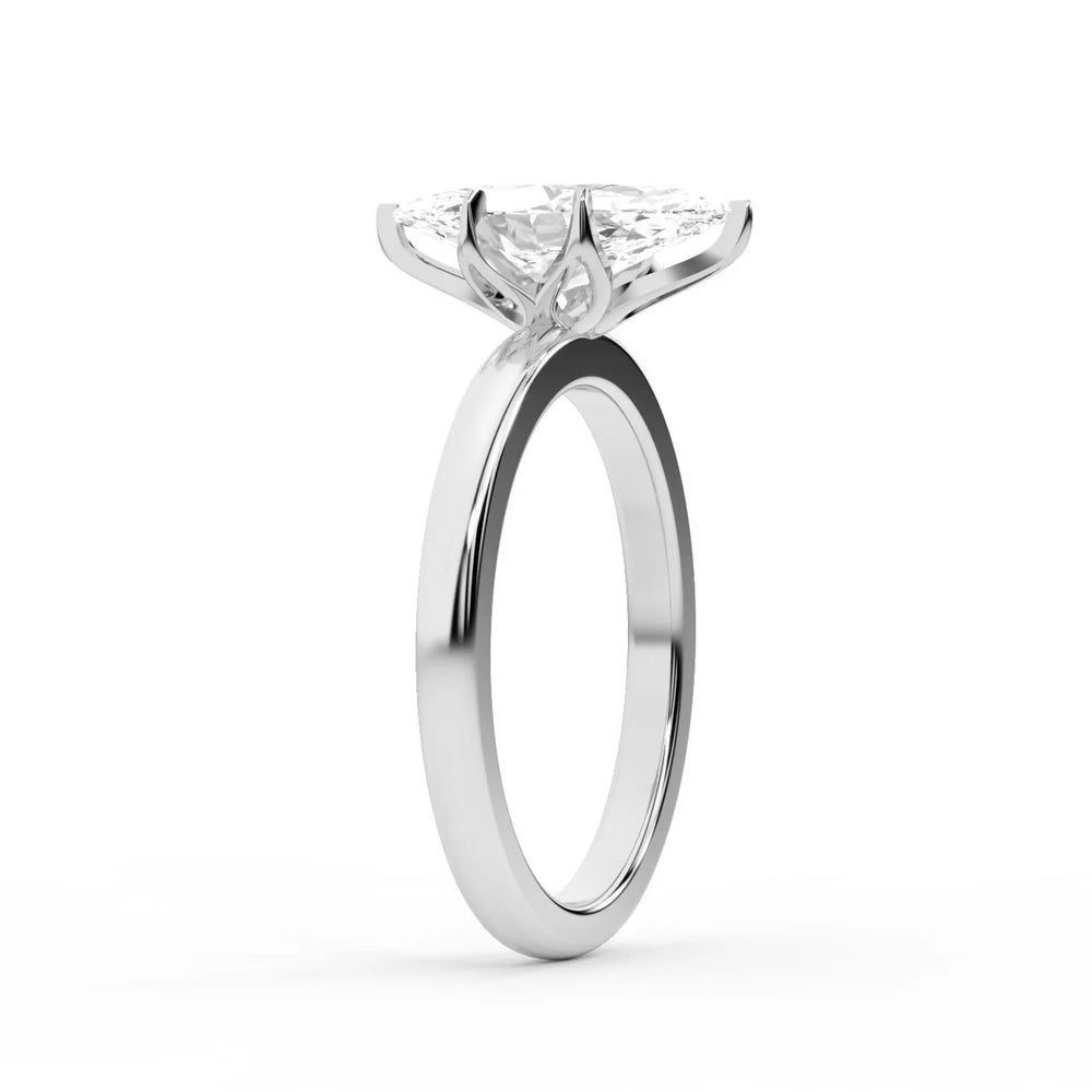 Serena Blossom Solitaire Round Diamond Engagement Ring