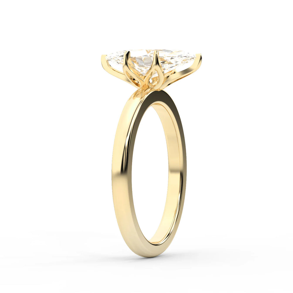 Serena Blossom Solitaire Round Diamond Engagement Ring