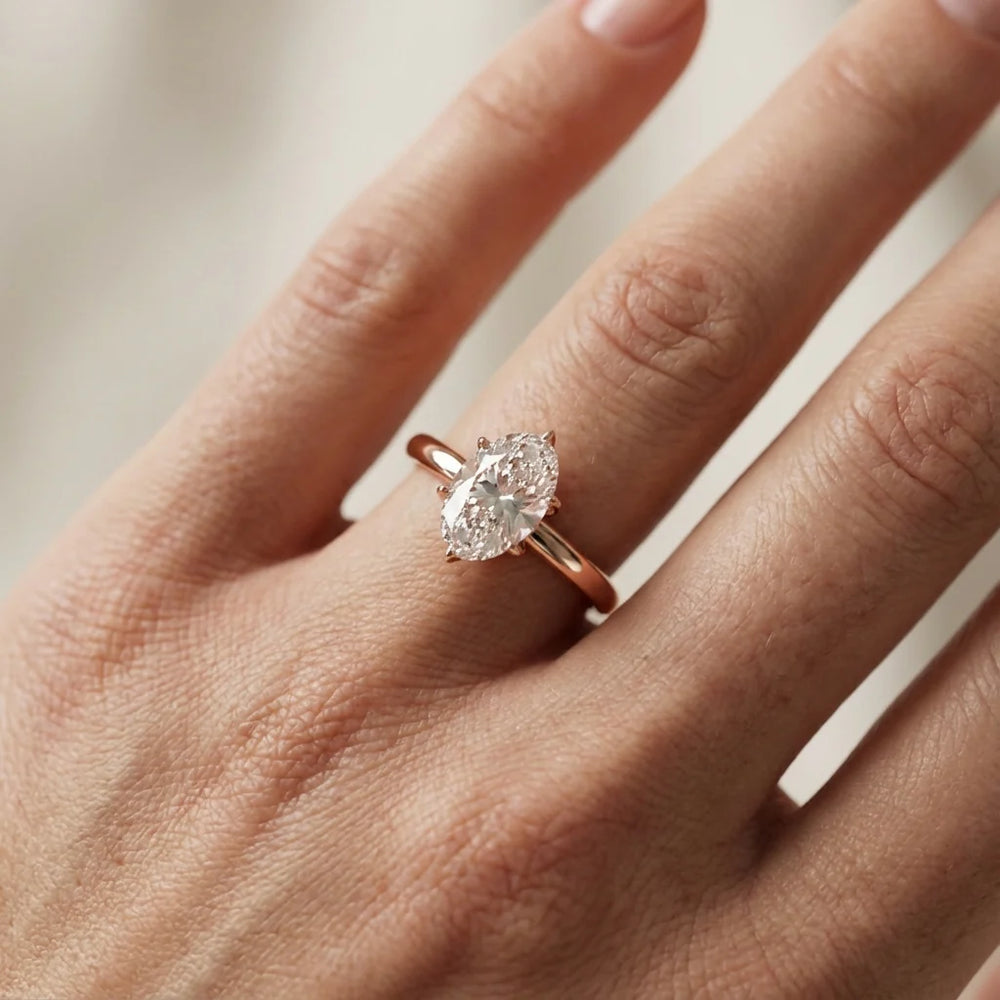 Serena Blossom Solitaire Round Diamond Engagement Ring