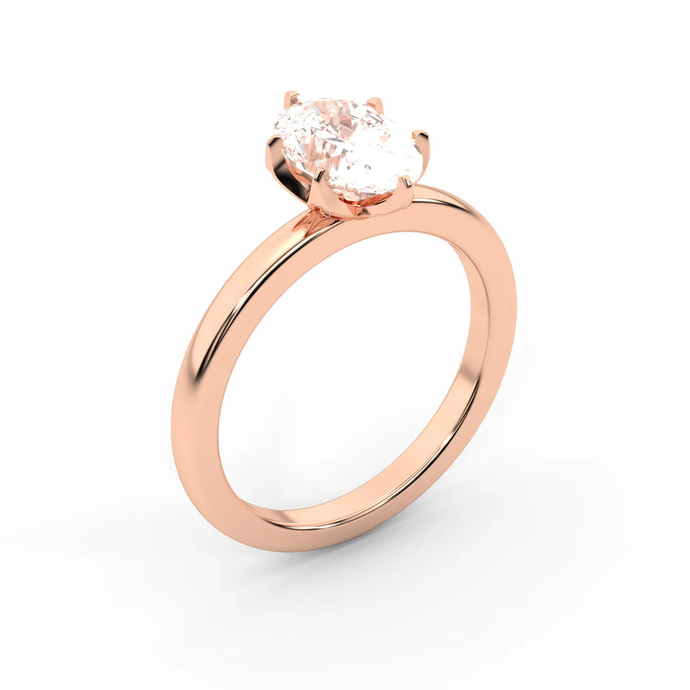 Serena Blossom Solitaire Round Diamond Engagement Ring