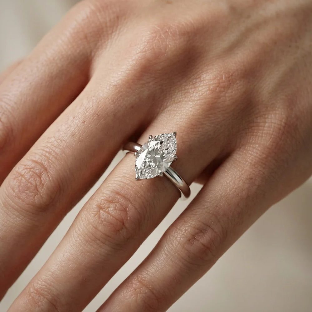 Serena Blossom Solitaire Round Diamond Engagement Ring