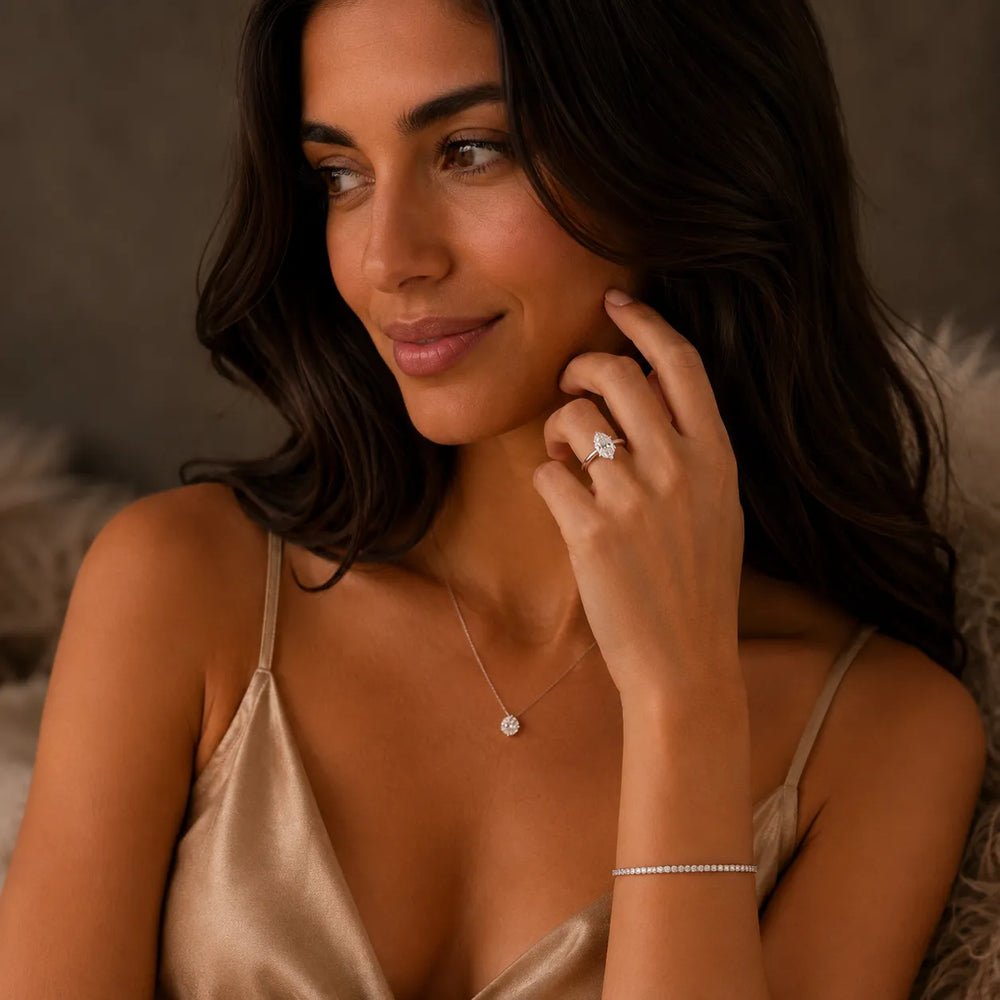 Serena Blossom Solitaire Round Diamond Engagement Ring