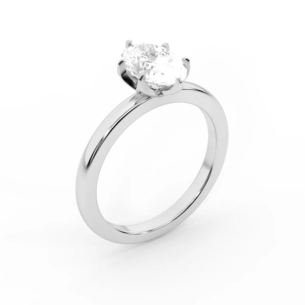 Serena Blossom Solitaire Round Diamond Engagement Ring