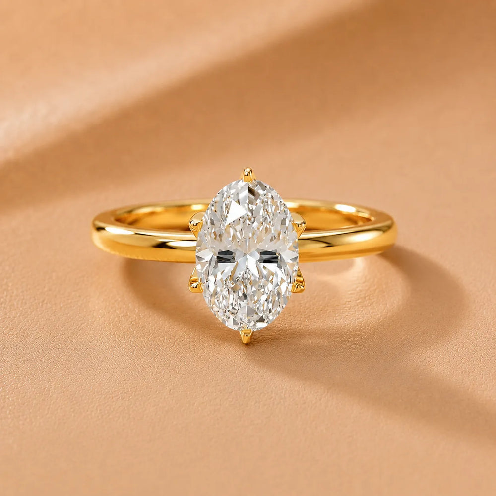 Serena Blossom Solitaire Round Diamond Engagement Ring