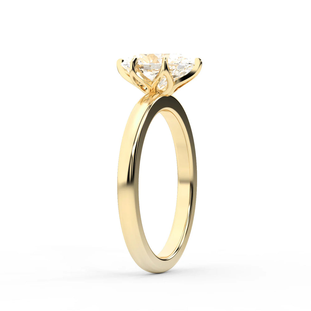 Serena Blossom Solitaire Round Diamond Engagement Ring