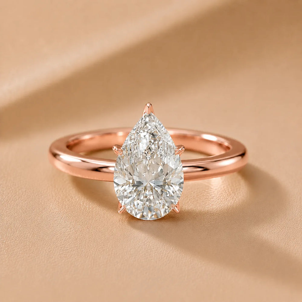 Serena Blossom Solitaire Round Diamond Engagement Ring