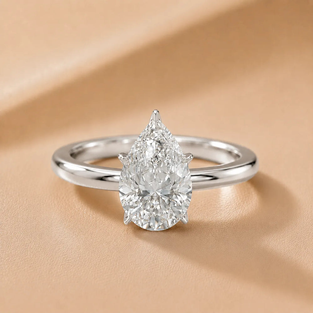 Serena Blossom Solitaire Round Diamond Engagement Ring