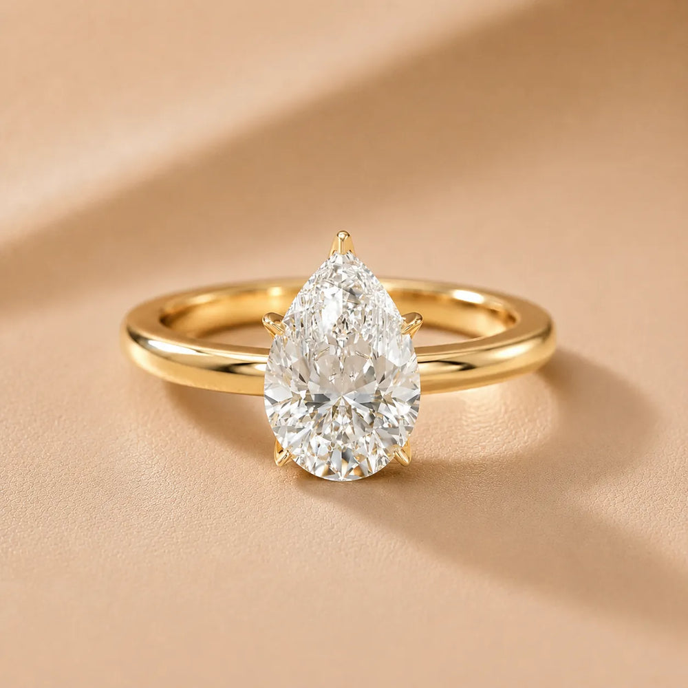 Serena Blossom Solitaire Round Diamond Engagement Ring