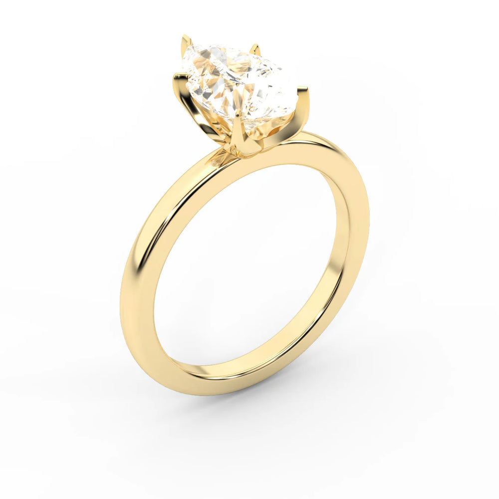 Serena Blossom Solitaire Round Diamond Engagement Ring