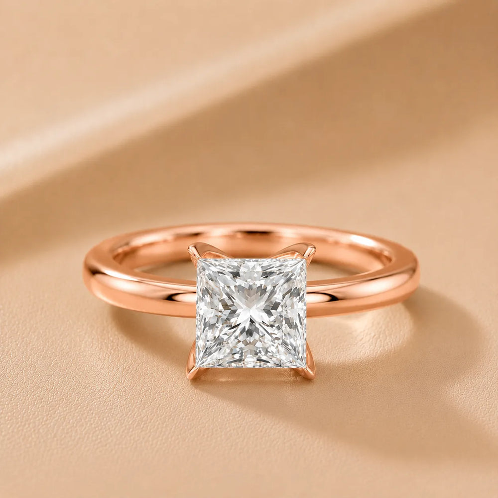Serena Blossom Solitaire Round Diamond Engagement Ring