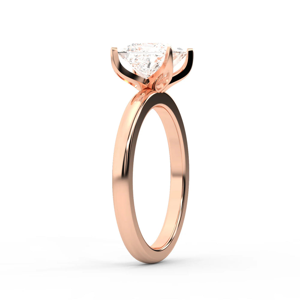 Serena Blossom Solitaire Round Diamond Engagement Ring